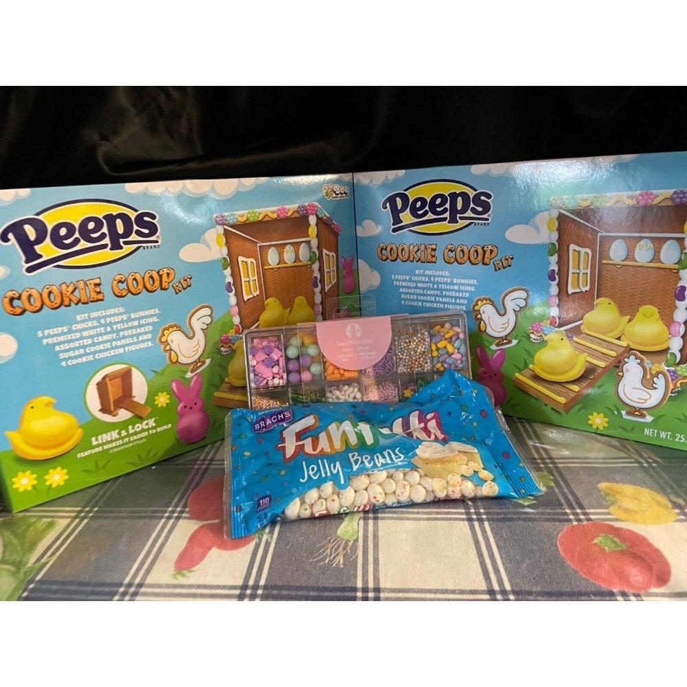 Peeps Cookie Coop Decorating Kits (2 Kits included) with extra candy Bundle